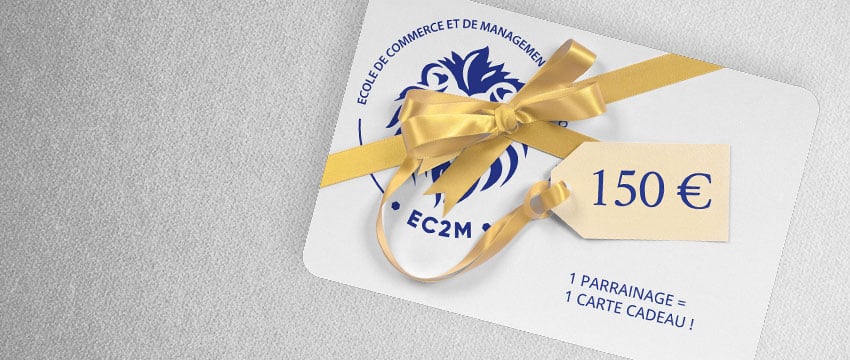 Carte cadeau de parrainage EC2M — 150 €